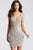 Jovani Beaded V-Neck Short Sheath Dress JVN51294 In Silver