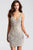 JVN51294 Beaded V-Neck Sheath Dress