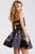 JVN52293 Gunmetal Two Piece Ensemble Fit and Flare Dress