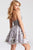 JVN53061 Two Piece Floral Embellished Short Dress