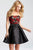 JVN53110 Floral Embroidered Strapless Short Dress