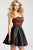 JVN53110 Floral Embroidered Strapless Short Dress
