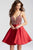 JVN53168 Embellished V-Neck A-Line Dress
