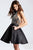 JVN53174 Beaded Halter Neck A-Line Dress