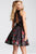 JVN53197 Floral Print Fit and Flare Short Dress