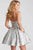JVN53203 Strapless Metallic Fit and Flare Dress