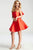 JVN53220 Straight Across Neck A-Line Dress
