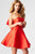 JVN53220 Straight Across Neck A-Line Dress