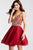 JVN53392 Embellished Chiffon A-line Dress