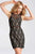 JVN54497 Sleeveless Fitted Lace Short Dress