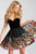 JVN54508 Strapless Floral Embroidered Short Dress