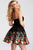 JVN54508 Strapless Floral Embroidered Short Dress