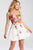 JVN54513 Floral Embroidered V-neck A-line Dress