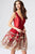 JVN54527 Embroidered Deep V-Neck A-Line Dress