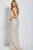 JVN54552 Crystal Embellished Crisscross Fitted Dress