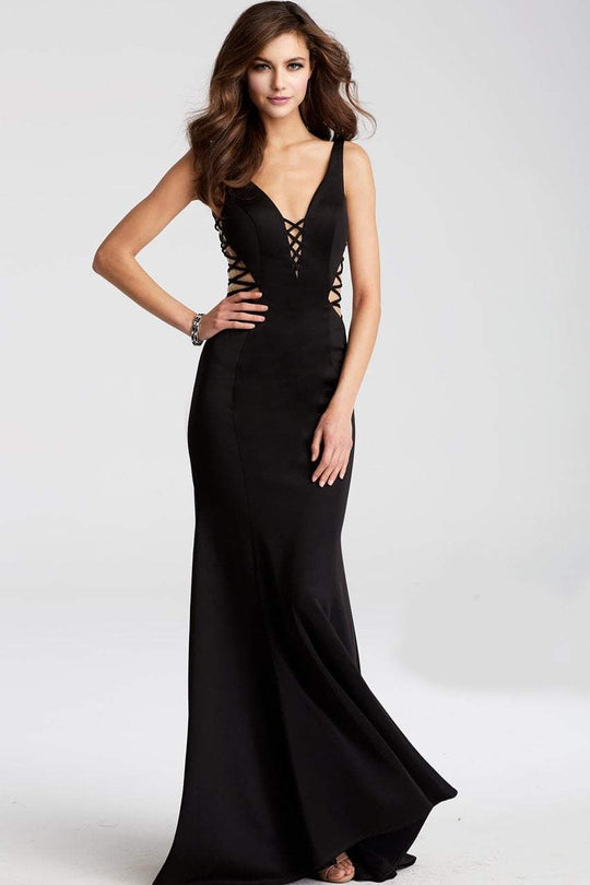 JVN54570 Sleeveless V-neck Evening Dress