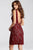 JVN55157 Lace V-Neck Sheath Dress