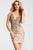 JVN55223 Beaded Sleeveless V Neck Cocktail Dress