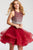 JVN55227 Beaded Halter Neck A-Line Dress