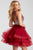 JVN55227 Beaded Halter Neck A-Line Dress