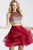 JVN55227 Beaded Halter Neck A-Line Dress
