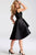 JVN55402 Sleeveless V Neck Ruffled Hi-Lo Cocktail Dress