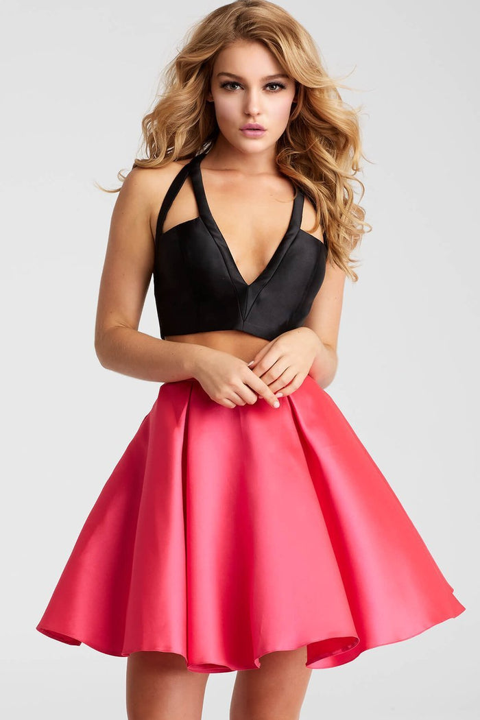 JVN57208 Two-Piece Fit and Flare Short Dress