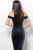 Jovani Seamed Off-Shoulder Fitted Cocktail Dress JVN57803 - 1 pc Deep Navy In Size 2 Available