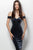 JVN57803 Off-Shoulder Fitted Knee Length Dress