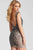 JVN58634 Beaded Deep V-Neckline Short Dress