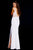 JVN59052 Ornate Plunging High Slit Sheath Gown