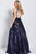 JVN60641 Embellished Plunging A-Line Evening Gown
