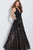 JVN60641 Embellished Plunging A-Line Evening Gown