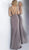 Jovani - JVN60885 Sleeveless Halter Long Trumpet Dress In Brown