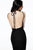 JVN61622 Glitter Jersey V-neck Sheath Dress