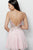 JVN61629 Bedazzled Deep V-neck A-line Cocktail Dress