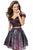 JVN62314 Two Piece Sequined Off-Shoulder Aline Cocktail Dress