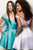 Jovani - JVN62317 Plunging Off-Shoulder A-Line Cocktail Dress