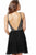 JVN62319 Beaded Plunging A-Line Cocktail Dress