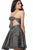 JVN62363 Sleeveless Applique V-neck A-line Dress
