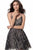 JVN62363 Sleeveless Applique V-neck A-line Dress