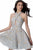 JVN62459 Embroidered Cross Halter Neck A-line Dress