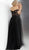 Jovani - JVN62489 Off Shoulder Contrasting Lace Overskirt Gown In Black
