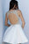 JVN62563 Beaded Plunging Cocktail Dress