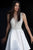 JVN62563 Beaded Plunging Cocktail Dress