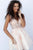 Jovani - JVN62620 Embroidered Deep V-neck A-line Dress In Pink