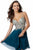 Jovani - JVN62738 Metallic Embroidered A-Line Cocktail Dress