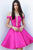 JVN62742 Fitted Off-Shoulder A-Line Cocktail Dress