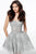 JVN62749 Strapless Lace Appliqued Cocktail Dress