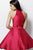 Jovani - High Halter A-Line Cocktail Dress JVN62836 - 1 pc Red In Size 8 Available